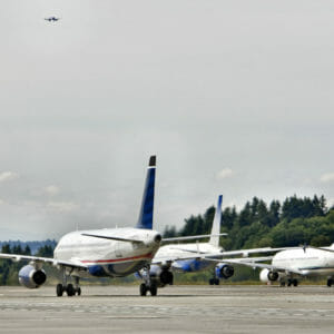 Airplanes on a Runway